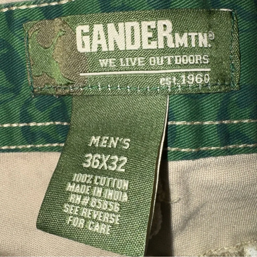 Gander Mtn 36x32 Convertible Cargo Pants Zip Off Khaki